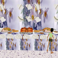 buffet repas mauve 1